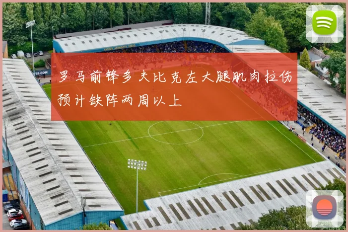 罗马前锋多夫比克左大腿肌肉拉伤预计缺阵两周以上